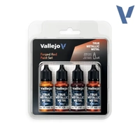 Vallejo True Metallic Metal Forged Red - 4 Colour Paint Set