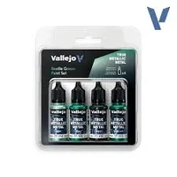 Vallejo True Metallic Metal Beetle Green - 4 Colour Paint Set