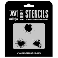 Vallejo 1/35 Paint Stains Stencil [ST-TX005]