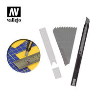 Vallejo Slim Snap-Off Knife & 10 Blades [T06011]