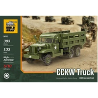 Build Army CCKW 2 1/2-Ton 6x6 WWII American Truck Model Brick Kit