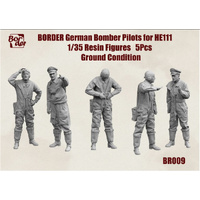 Border Model 1/35 German Bomber Pilots for He111 Ground Condition (5pc) Resin Figures Set