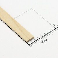 Bud Nosen Timber 1/16" Basswood Strips 1/4" x 24" (42) [3155]
