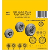 CMK 1/48 B-25 Mitchell Wheels/ Cross Tread Pattern