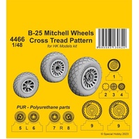 CMK 1/48 B-25 Mitchell Wheels/ Cross Tread Pattern  / for HK kit
