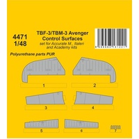 CMK 1/48 TBF-3/TBM-3 Avenger Control Surfaces