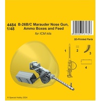 CMK 1/48 B-26B/C Marauder Nose Gun Ammo Boxes and Feed  / for ICM kit