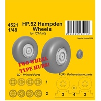 CMK 1/48 HP.52 Hampden Wheels  / for ICM Kits