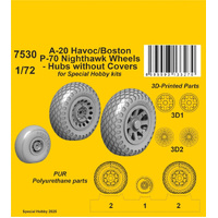 CMK 1/72 A-20 Havoc/Boston/ P-70 Nighthawk Wheels/ Hubs without Covers for Special Hobby kits