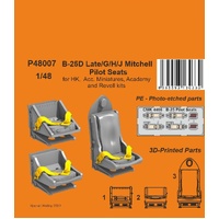 CMK 1/48 B-25D Late/G/H/J Mitchell Pilot Seats  / for HK  Acc. Miniatures Academy and Revell kits