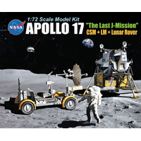 Dragon 1/72 Apollo 17 "The Last J-Mission" CSM + LM + Lunar Rover Plastic Model Kit [11015]