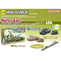 Dragon 1/144 Morser Karl mit Munitionsschlepper auf Panzer IV Plastic Model Kit [14135]