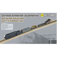 Dragon 1/144 German Armored Locomotive w/ Railway Vehicle Units Plastic Model Kit [14152]