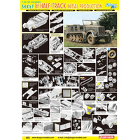 Dragon 1/35 Sd.Kfz.7 8t Half Track Initial Production Plastic Model Kit [6466]