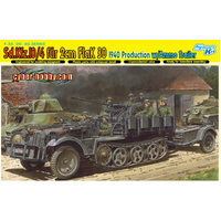 Dragon 1/35 Sd.Kfz.10/4 für 2cm FlaK 30 1940 PRODUCTION w/AMMO TRAILER (SMART KIT) [6711]