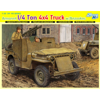 Dragon 1/35 ARMORED 1/4 TON 4X4 TRUCK w/BAZOOKAS (SMART KIT) [6748]