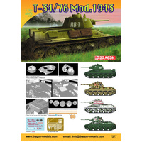 Dragon 1/72 T-34/76 Mod. 1943 Plastic Model Kit [7277]