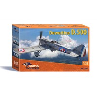 Dora Wings 1/32 Dewoitine D.500 (Cartograf decal) Plastic Model Kit [32001]