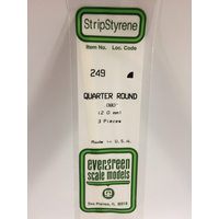 Evergreen White Polystyrene Quarter Round 0.080 x 14" / 2mm x 36cm (3)
