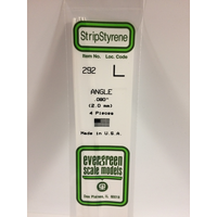 Evergreen White Polystyrene Angle 0.080 x 14" / 2mm x 36cm (4)