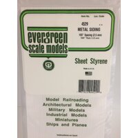 Evergreen White Polystyrene Metal Siding Sheet 0.100 x 6 x 12" / 2.5mm x 15cm x 30cm (1)