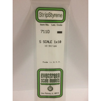 Evergreen White Polystyrene S-Scale Strip 0.016 x 0.156 x 14" (10)