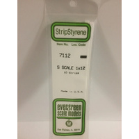 Evergreen White Polystyrene S-Scale Strip 0.016 x 0.188 x 14" (10)