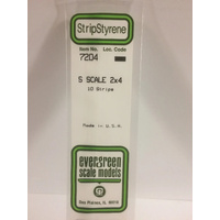Evergreen White Polystyrene S-Scale Strip 0.031 x 0.063 x 14" (10)