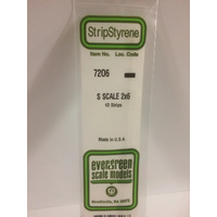 Evergreen White Polystyrene S-Scale Strip 0.031 x 0.094 x 14" (10)