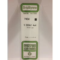 Evergreen White Polystyrene S-Scale Strip 0.063 x 0.063 x 14" (9)