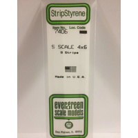Evergreen White Polystyrene S-Scale Strip 0.063 x 0.094 x 14" (9)