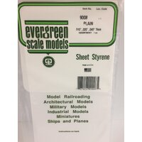 Evergreen Assorted White Polystyrene Sheets 6 x 12" / 15cm x 30cm (3)