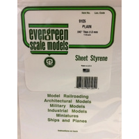 Evergreen White Polystyrene Sheet 0.040 x 8 x 21" / 1mm x 20cm x 53cm (3)
