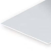 Evergreen White Polystyrene Sheet 0.015 x 11 x 14" / 0.38mm x 28cm x 36cm (12)