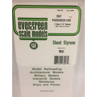 Evergreen White Polystyrene O-Scale Siding 0.020 x 12 x 24" / 0.51mm x 30cm x 61cm (1)