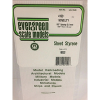 Evergreen White Polystyrene Novelty Sheet 0.150 x 12 x 24" / 3.8mm x 30cm x 61cm (1)