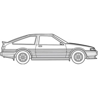 Fujimi 1/24 Toyoya AE86 Trueno w/Carbon Hood Decal [Tohge-3 EX-1] Plastic Model Kit