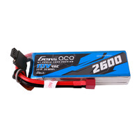 Gens Ace G-Tech 3S 2600mAh 45C 11.1V Soft Pack Lipo Battery (Deans)