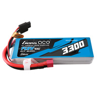 Gens Ace G-Tech 4S 3300mAh 45C 14.8V Soft Pack Lipo Battery (Deans)