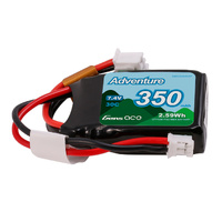 Gens Ace 2S 350mAh 7.4V Soft Pack Lipo Battery (JST)