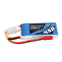 Gens Ace 2S 450mAh 7.4V 45C Soft Case LiPo Battery (JST)