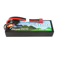 Gens Ace G-Tech 2S Adventure 5000mAh 100C 7.4V Hardcase/Hardwired Lipo Battery (Deans)