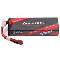 Gens Ace 2S 5300mAh 7.4V 60C Hardcase/Hardwired LiPo Battery (Deans)