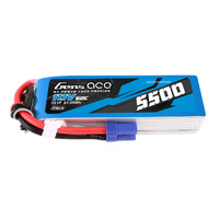 Gens Ace G-Tech 3S 5500mAh 60C 11.1V Soft Pack Lipo Battery (EC5)