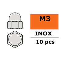 G-Force Closed Round Head Nut - M3 - Inox (10)