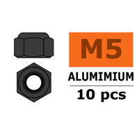 G-Force Aluminium Nylstop Nut M5 - Gun Metal (10)