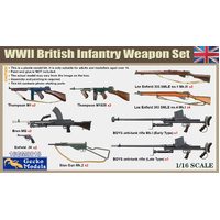 Gecko 1/16 WWII British Infantry Weapon & Accessories Set Plastic Model Kit