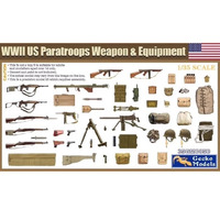 Gecko 1/35 WWII US Paratroops Weapon & Equipment Plastic Model Kit