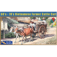 Gecko 1/35 60's - 70's Vietnamese Farmer Cattle Cart Set Plastic Model Kit