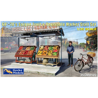 Gecko 1/35 60’~70’s Saigon Fruit & Vegetable Market Stall Set Plastic Model Kit